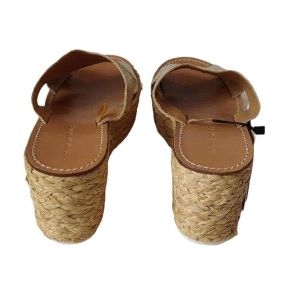 NWT Zara Jute Esprilladres Wedge Sandals - Picture 5 of 12